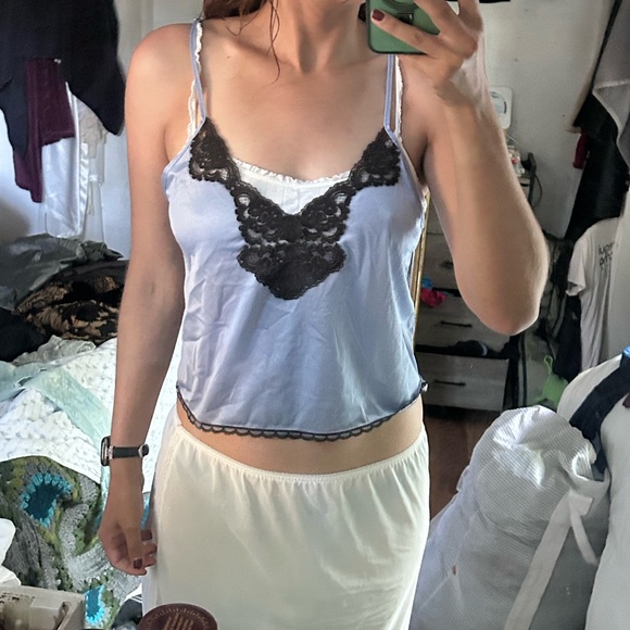Vintage blue crop top - Picture 1 of 3